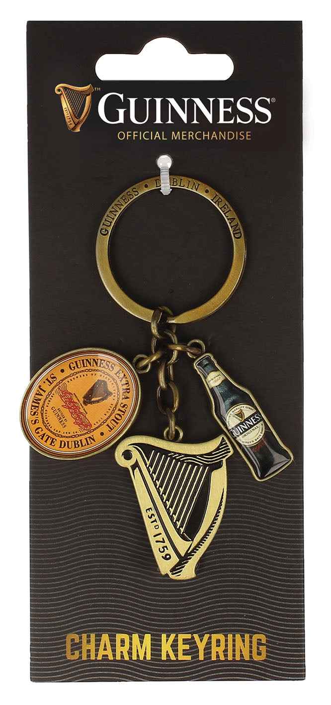 Guinness Charm Keyring - Harp