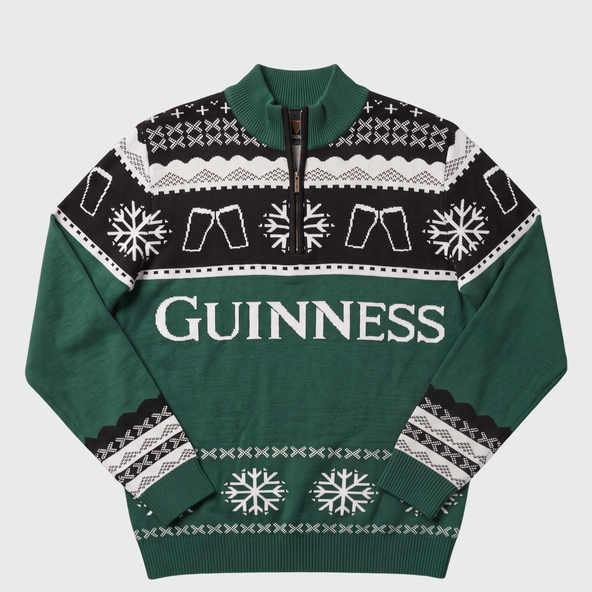 Guinness Holiday Quarter Zip - Green