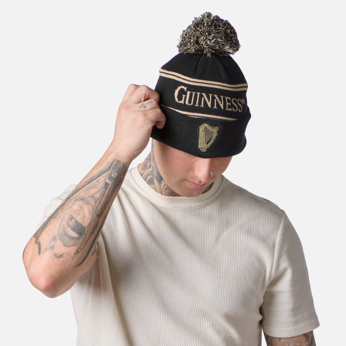 Guinness Black & Gold Sports Beanie – Vintage Harp Knit
