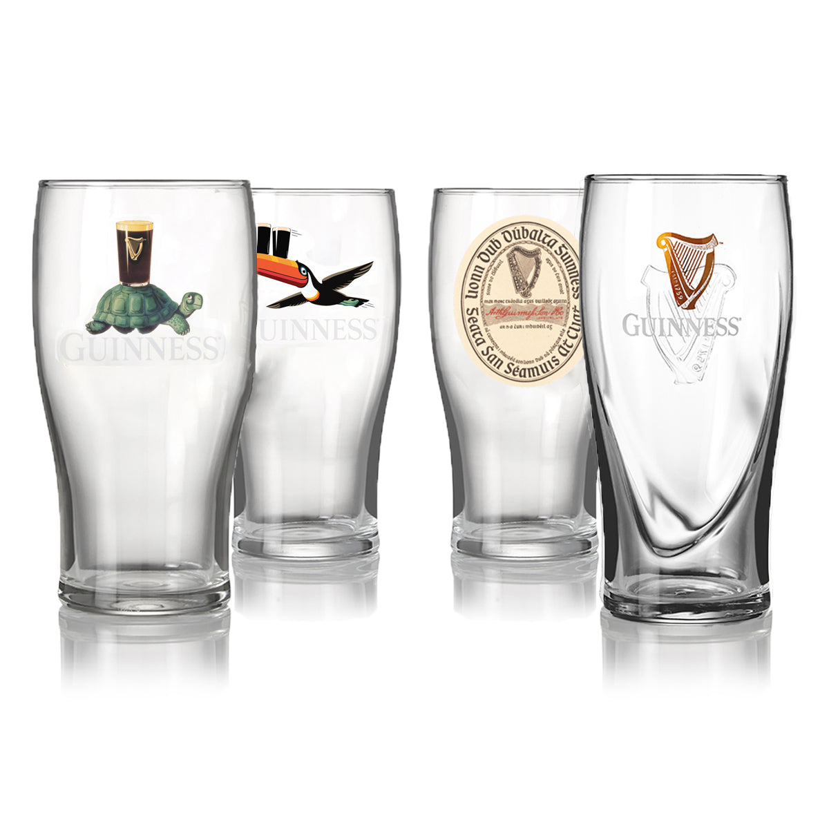 The Ultimate Guinness Pint Glass Gift Set (4-Pack)