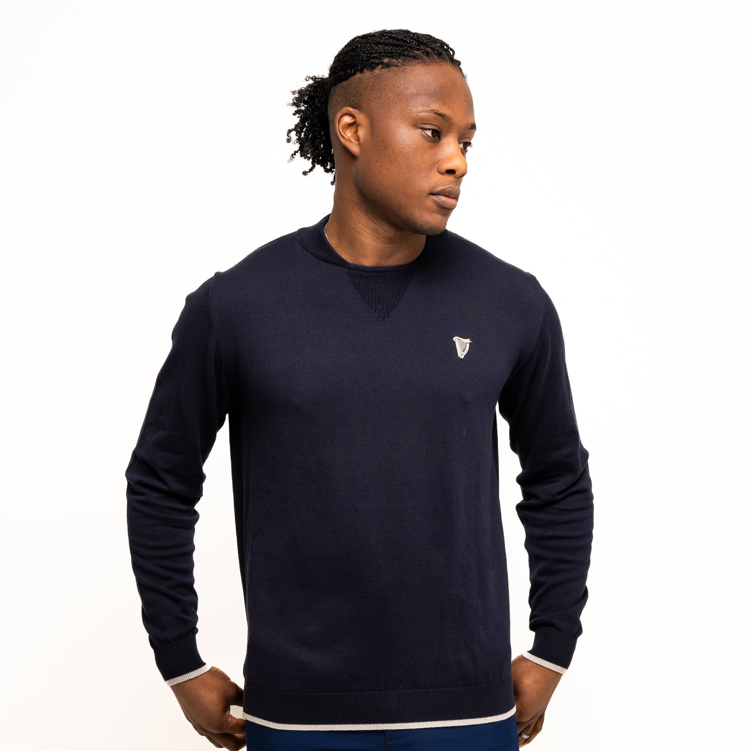 Guinness Performance Cotton Sweater - Navy