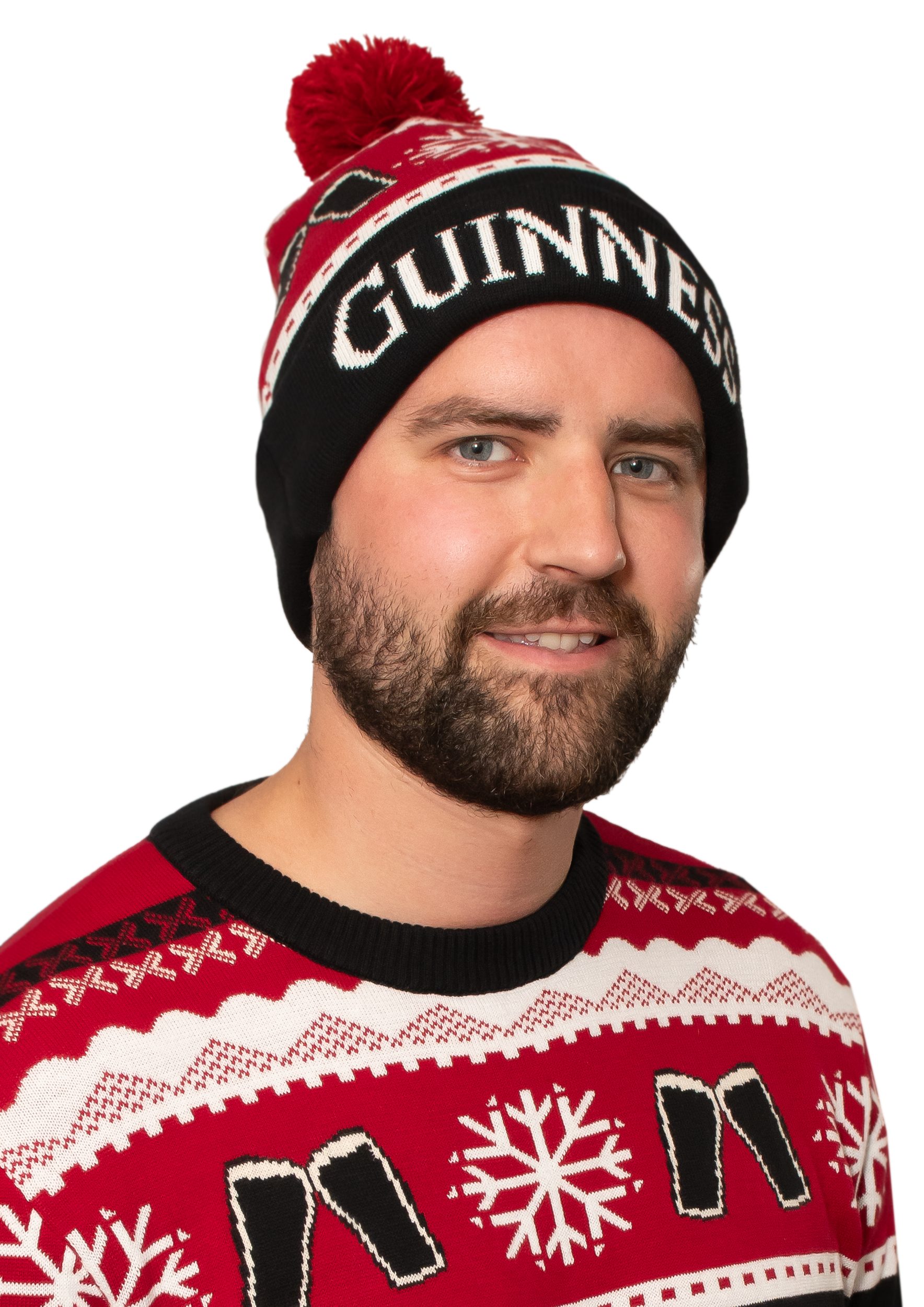Get festive with this Official Guinness Holiday Beanie featuring a Christmas-inspired design. Made from BCI cotton, this beanie is perfect for spreading holiday cheer.