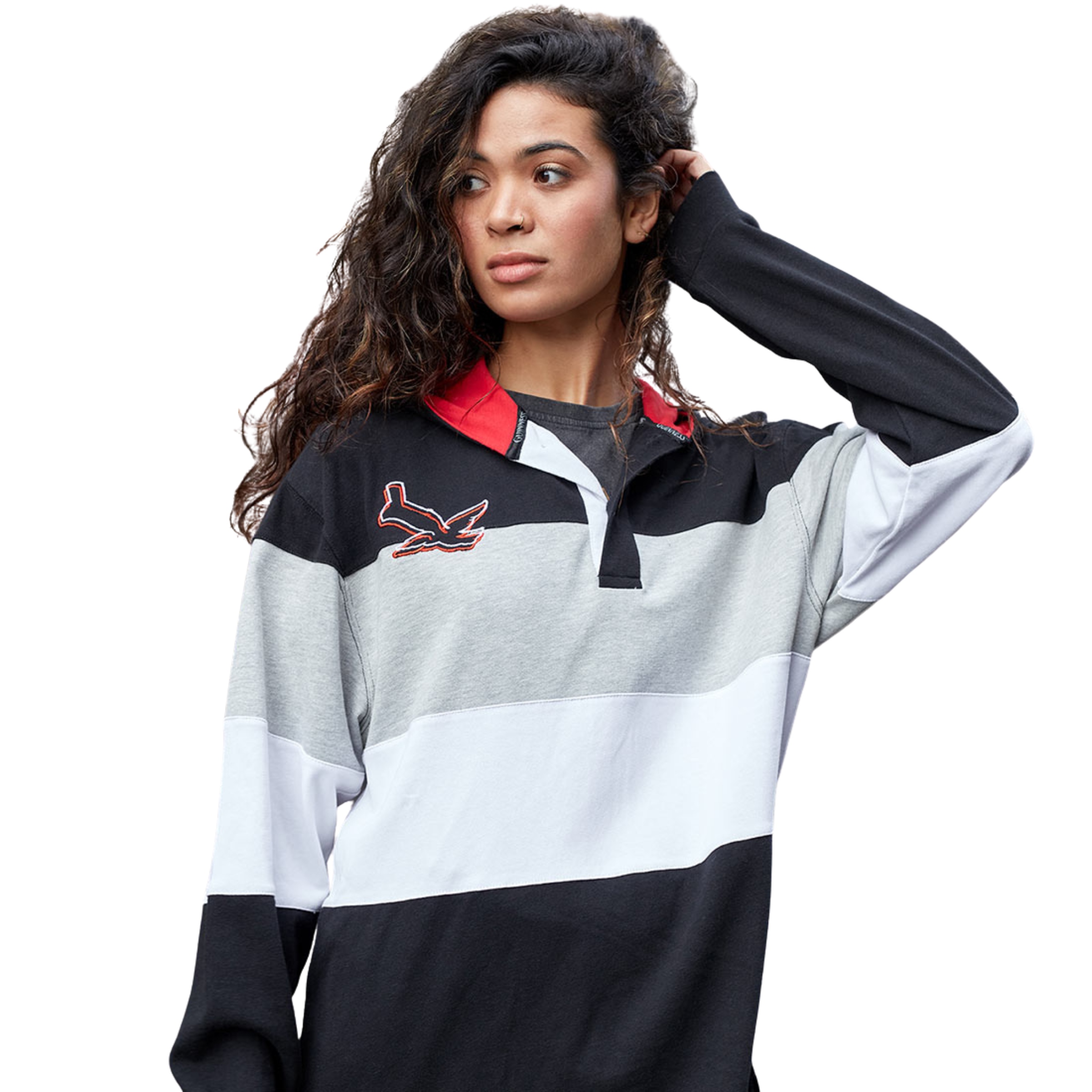 Black & Red Toucan LS Rugby Jersey