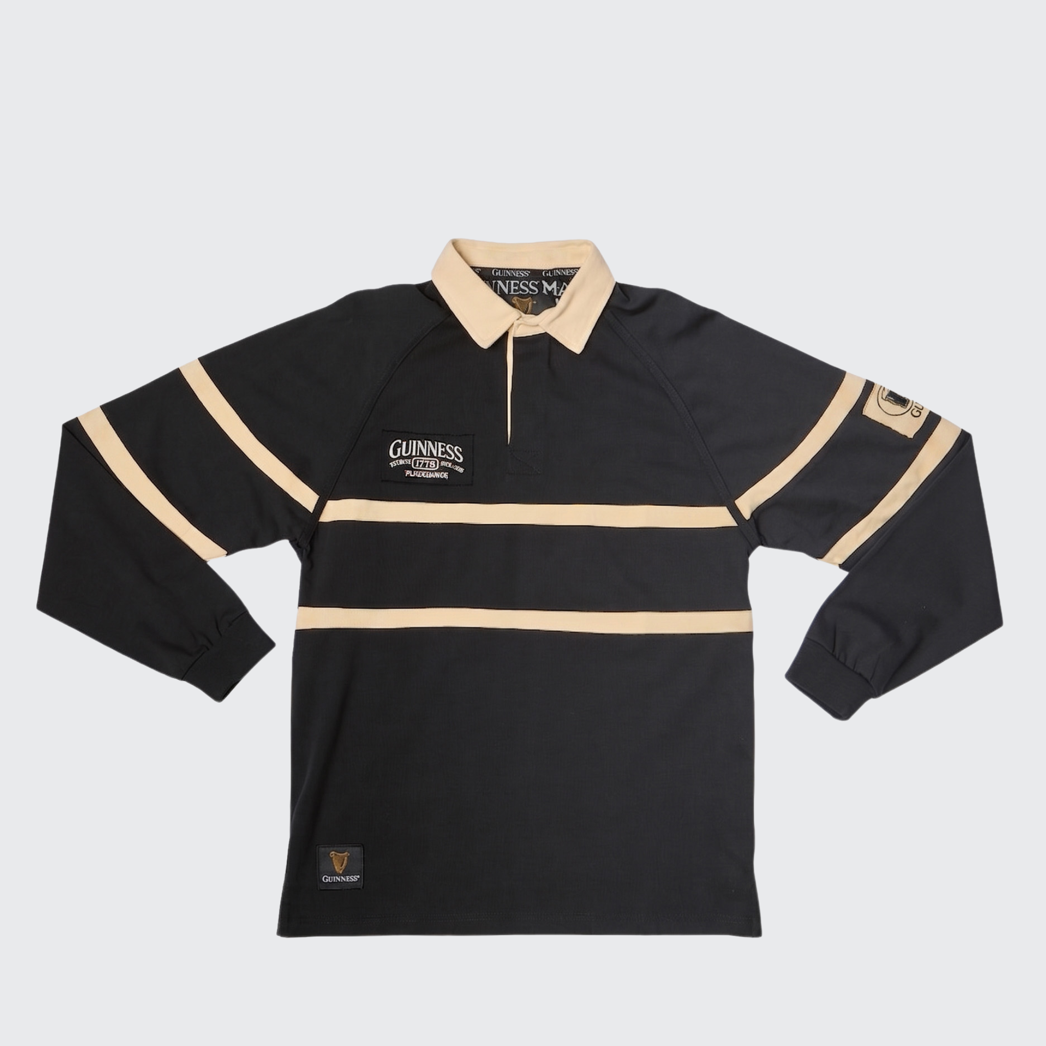 Black and Cream Traditional Rugby