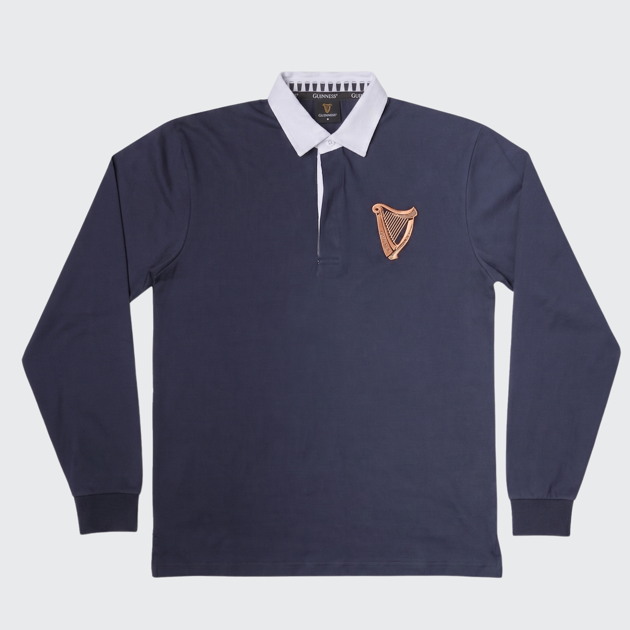 Guinness Navy Long Sleeve Rugby Shirt