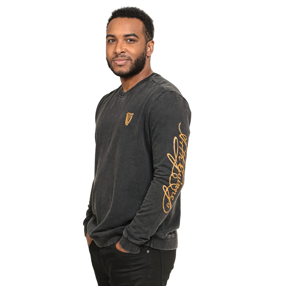 Guinness Signature Sleeve Unisex Black Sweatshirt