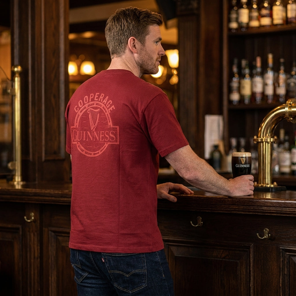 Guinness Cooperage Burnt Red Heavyweight Tee | Pre-Order