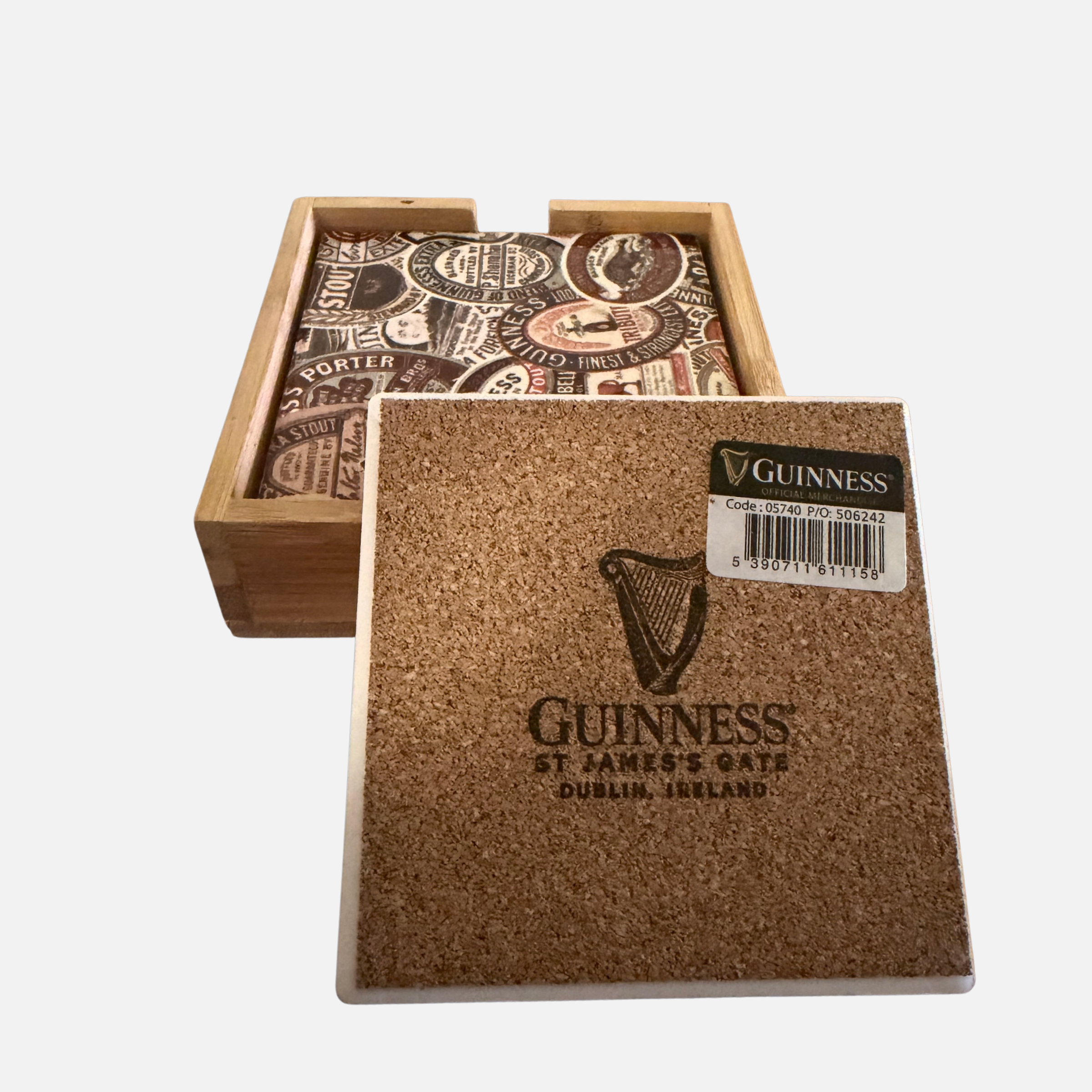 Guinness Archive Label - 4Pk Ceramic Coasters