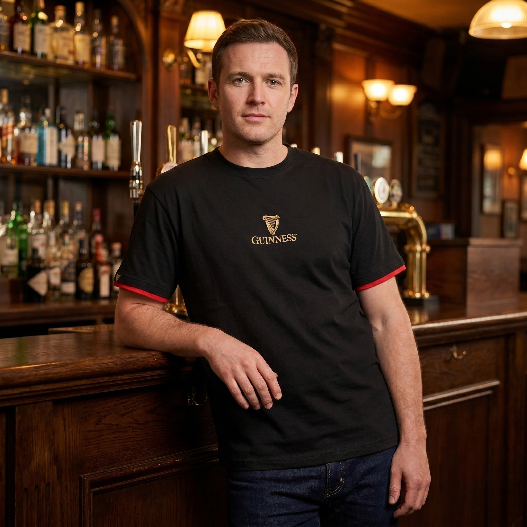 Guinness Gaelic Label Tee – Black