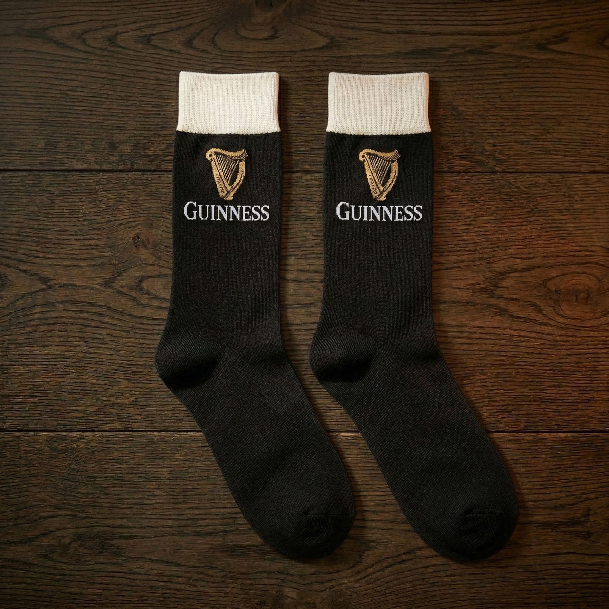 Guinness Pint Crew Socks - Black | Pre Order