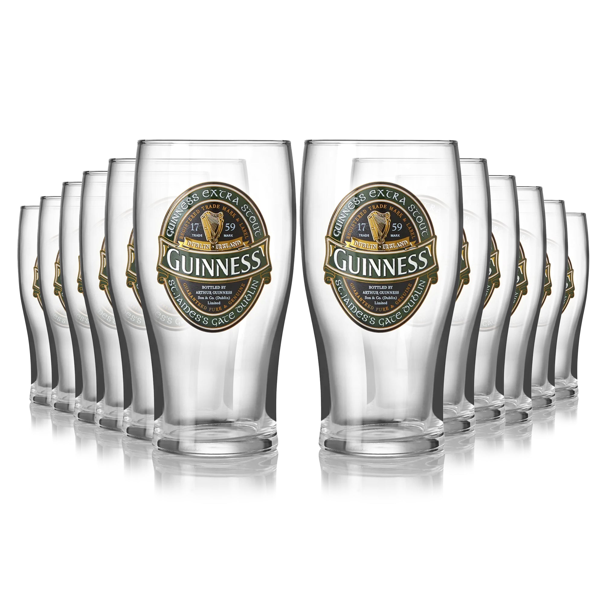 Guinness Ireland Collection Pint Glass 12 Pack