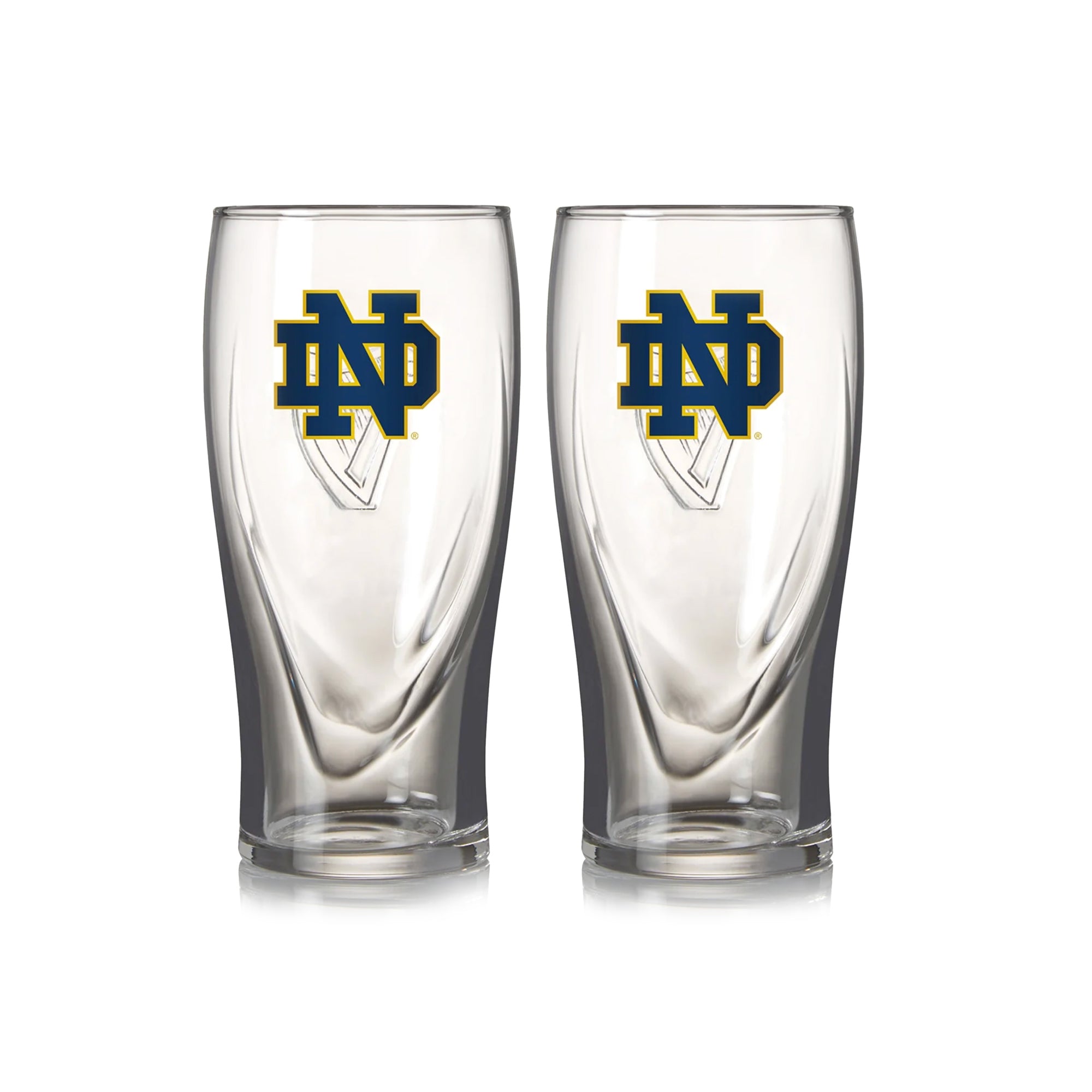 Guinness Notre Dame 16OZ Pint Glass- 2 Pack
