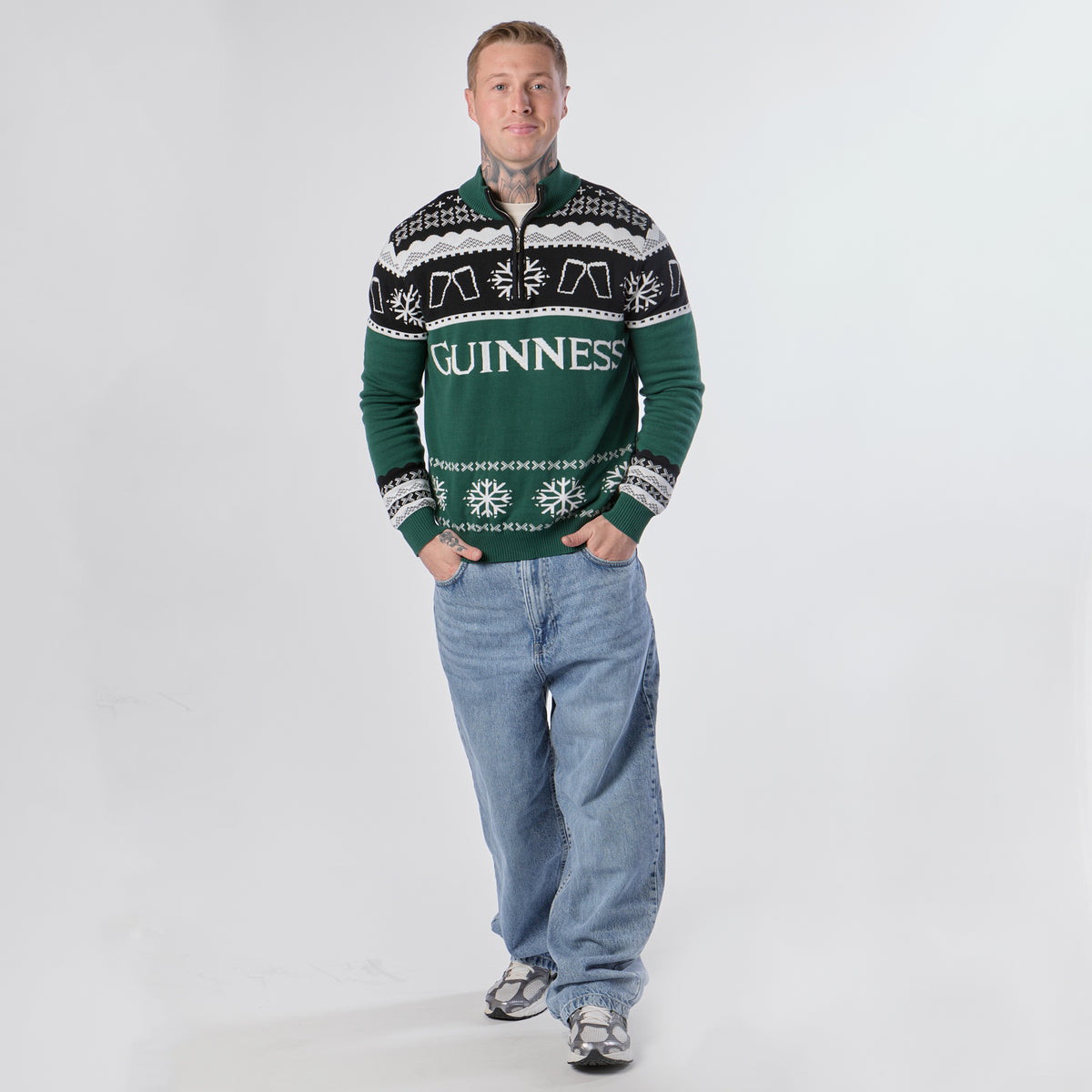Guinness Holiday Quarter Zip - Green