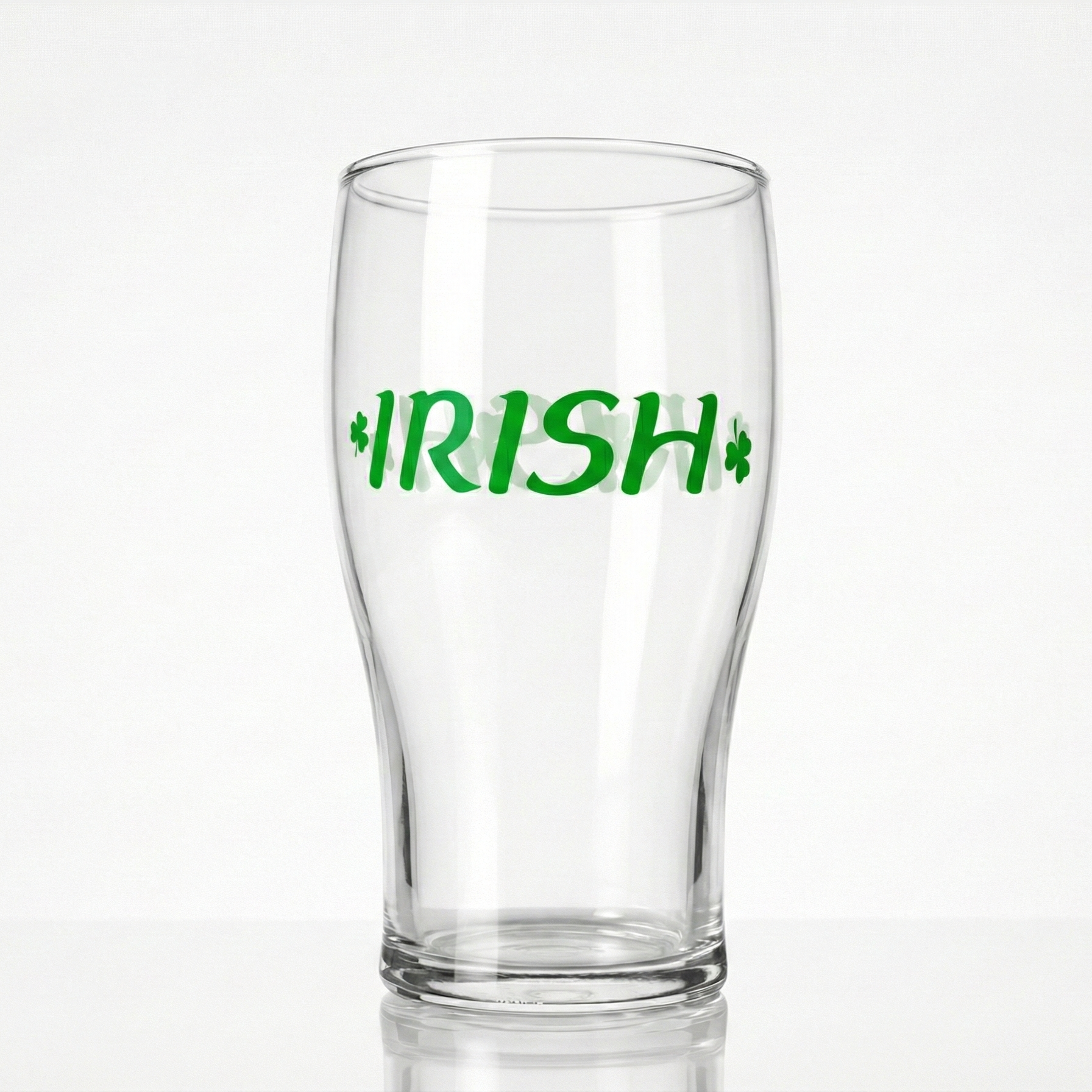 Irish Shamrock Tulip Shaped Glass Twin Pack