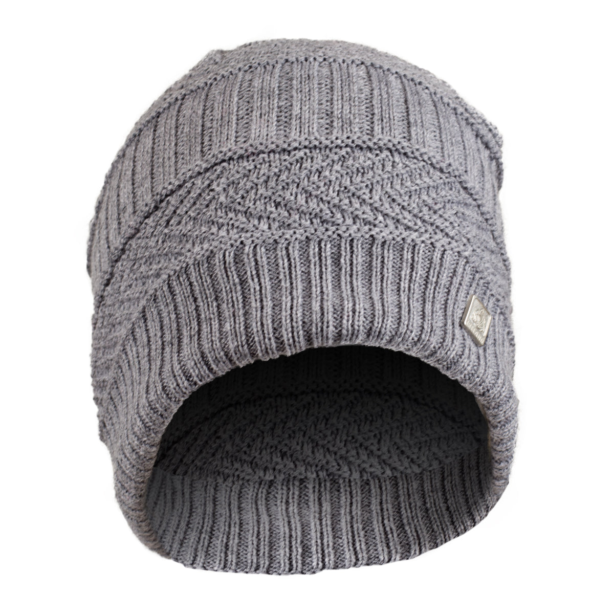 Olann Beanie - Grey Woven Detail