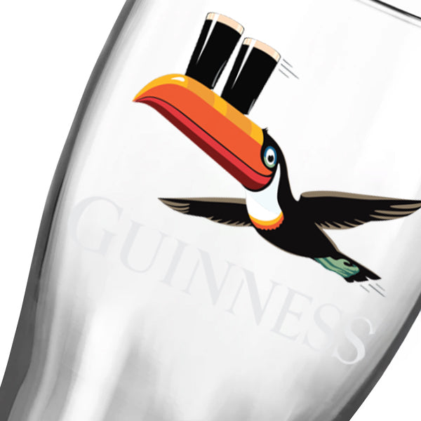 Guinness Gilroy Toucan & Flying Toucan Glass Set