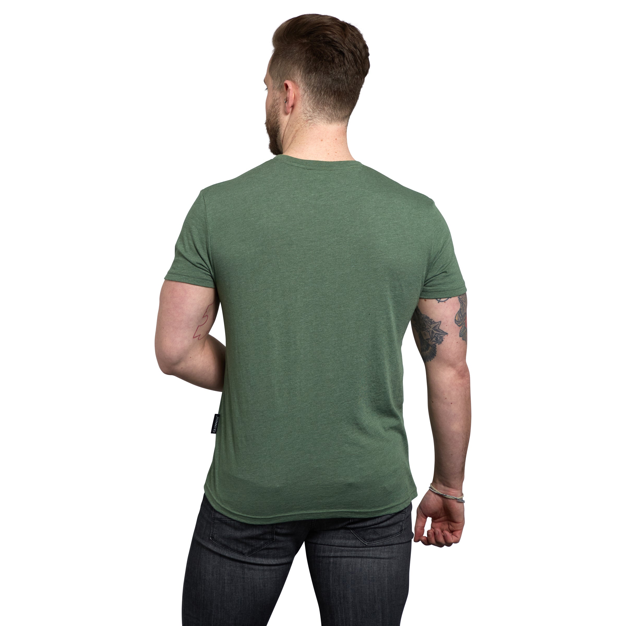 Green Distressed Guinness Label Tee