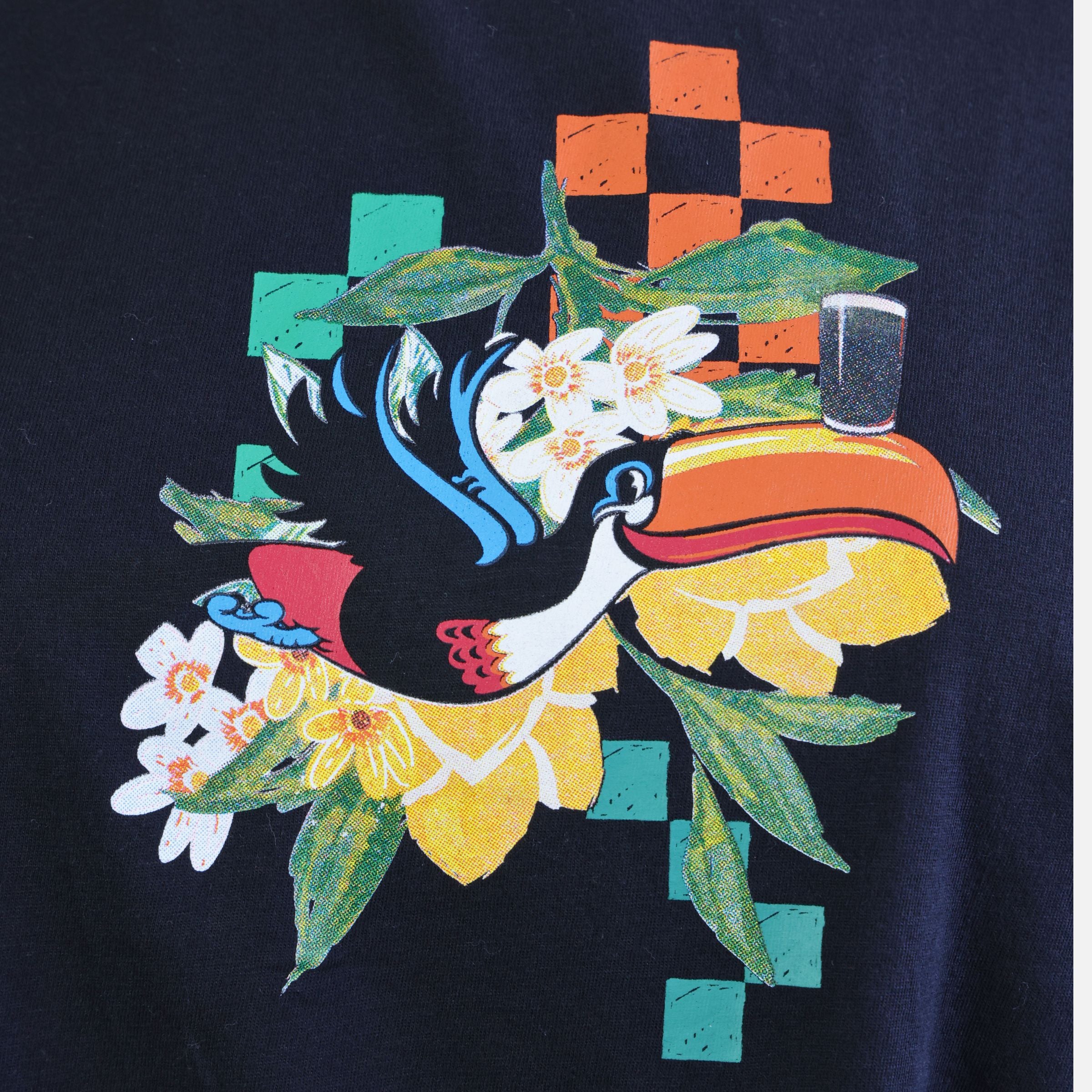 Guinness Hawaiian Ruched Ladies Black Tee