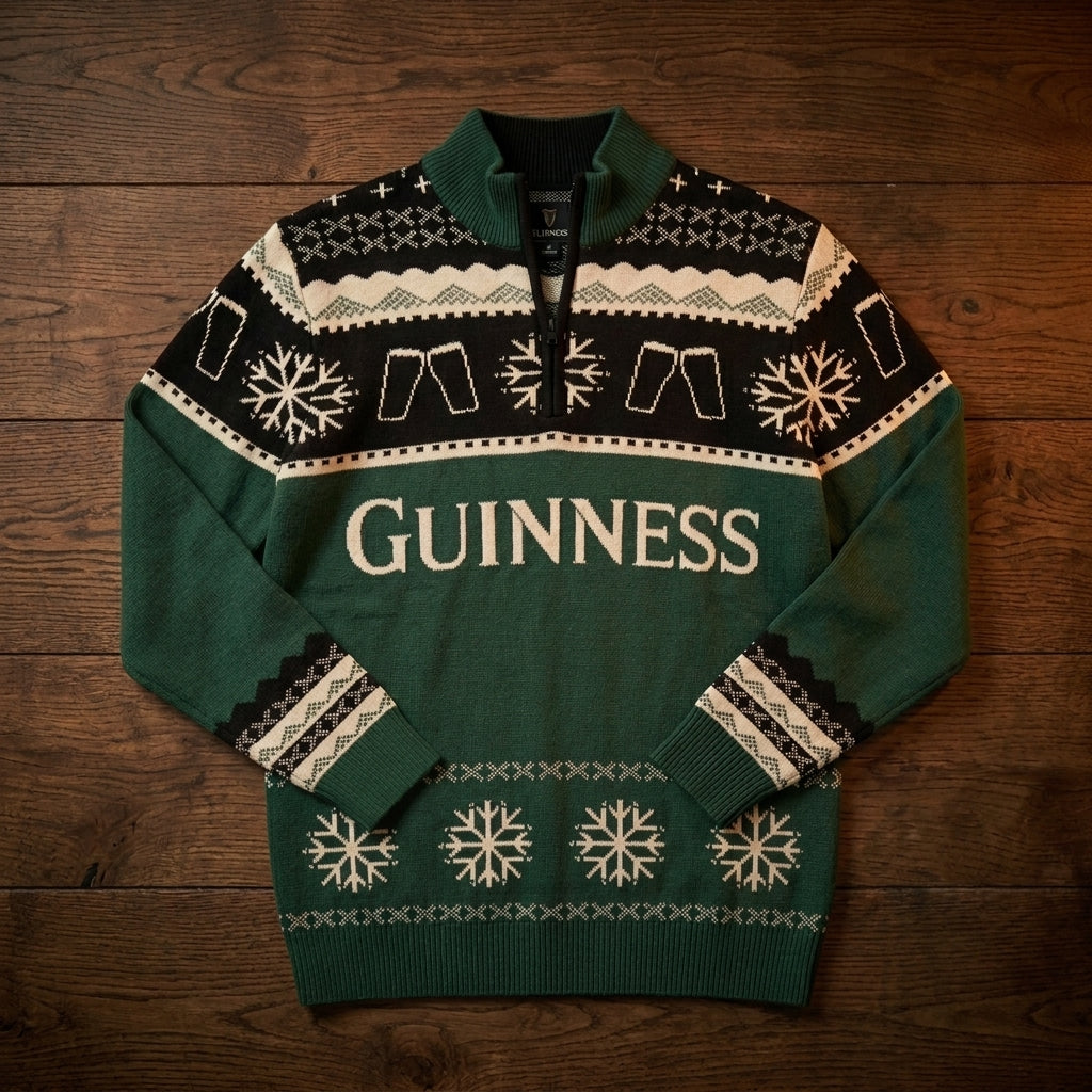 Guinness Holiday Quarter Zip - Green