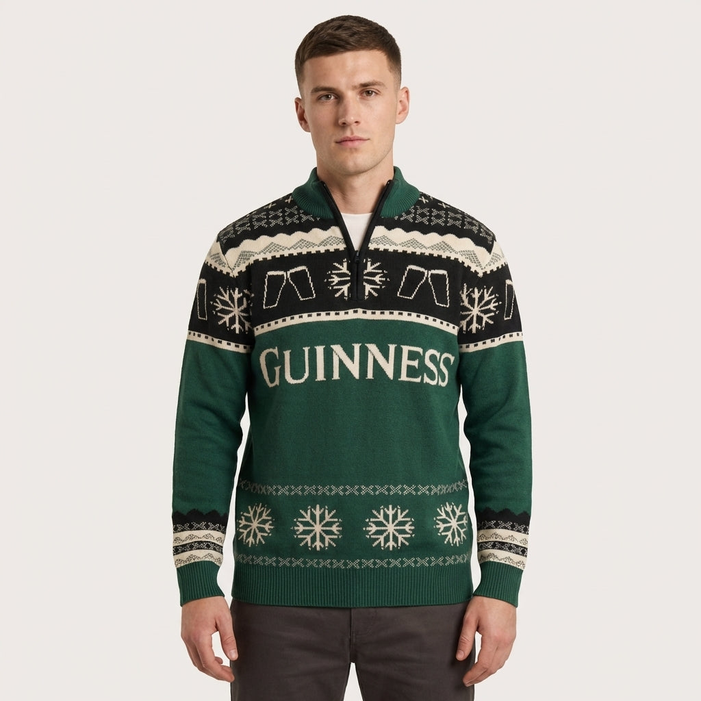 Guinness Holiday Quarter Zip - Green