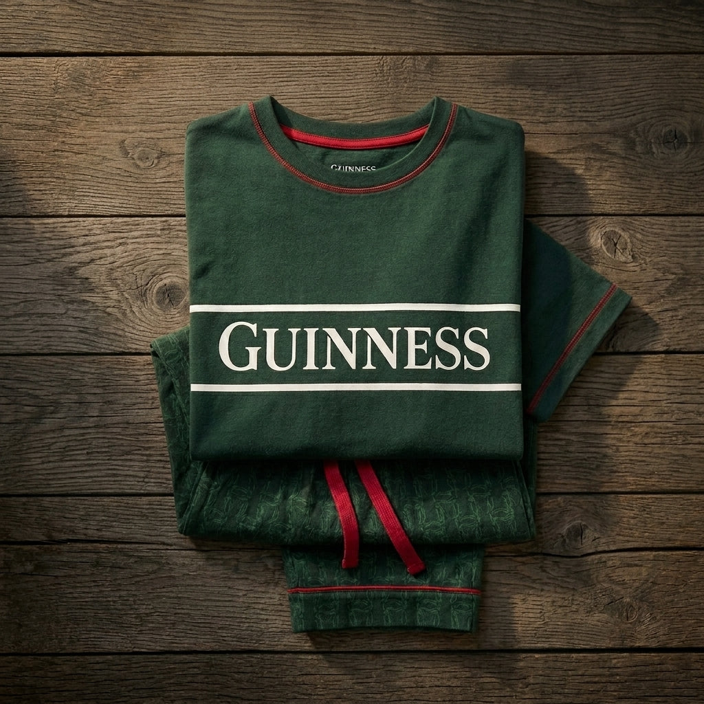 Guinness Unisex 2-Piece Pajama Set - Green