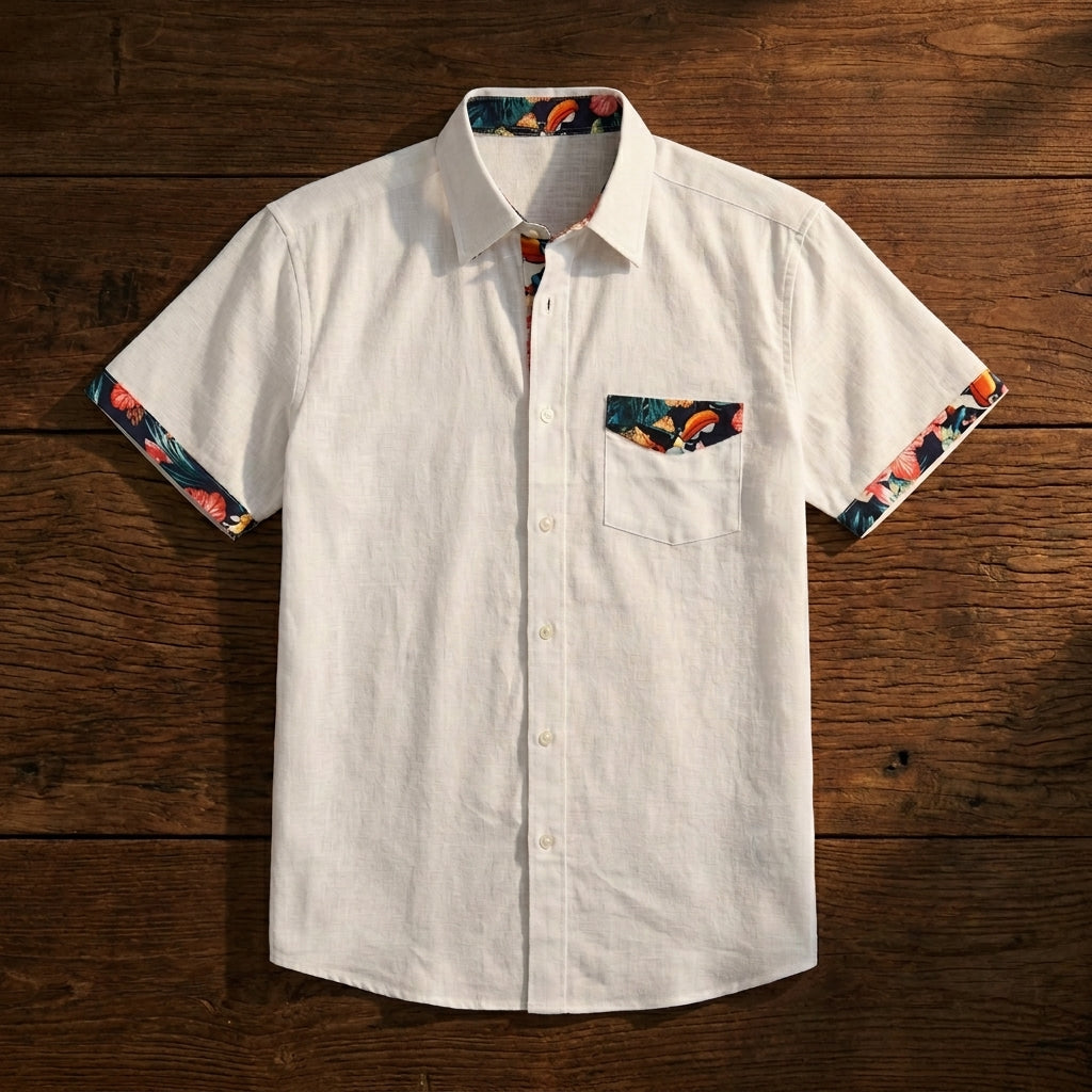 Guinness White Linen Summer Shirt