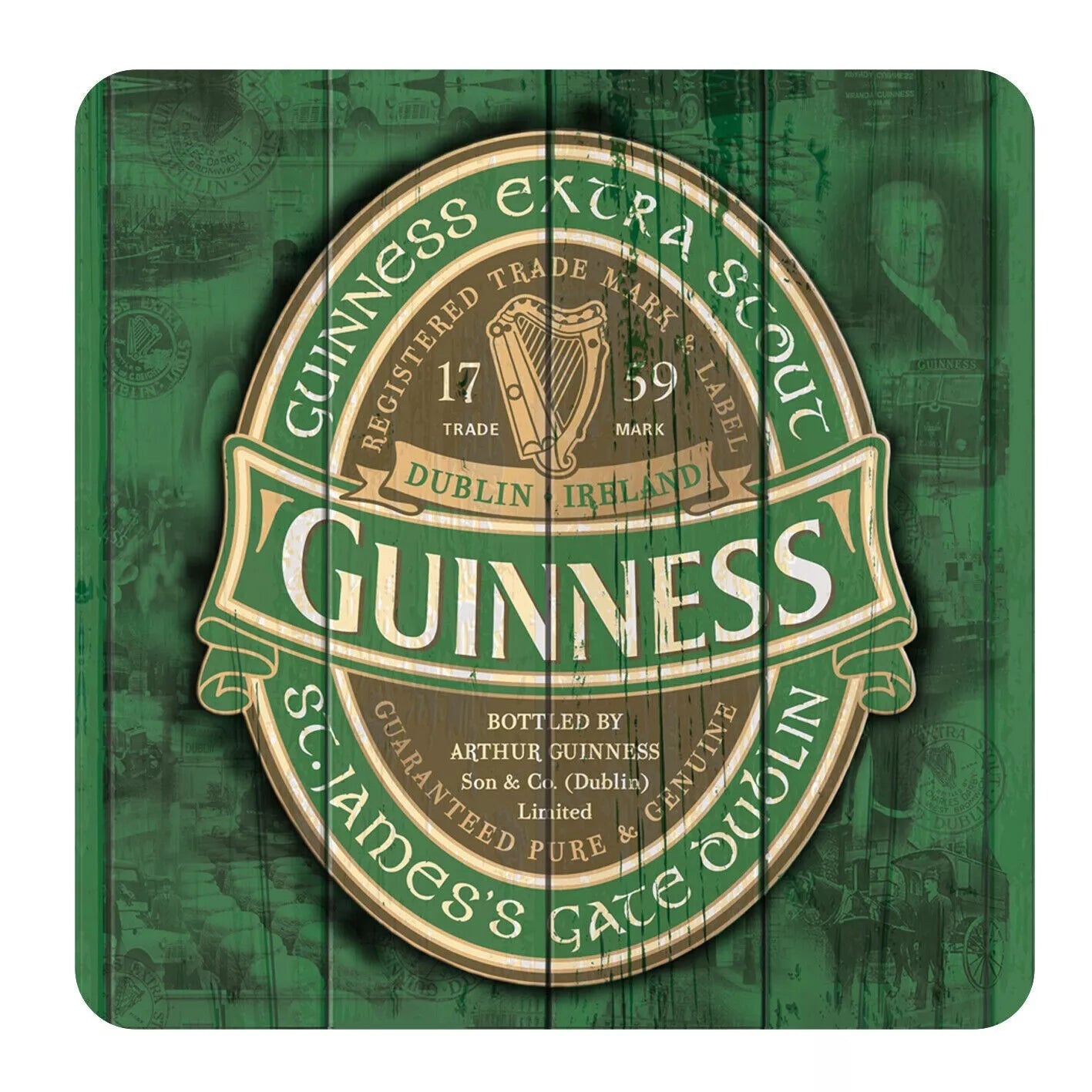 Guinness Ireland Label Coaster