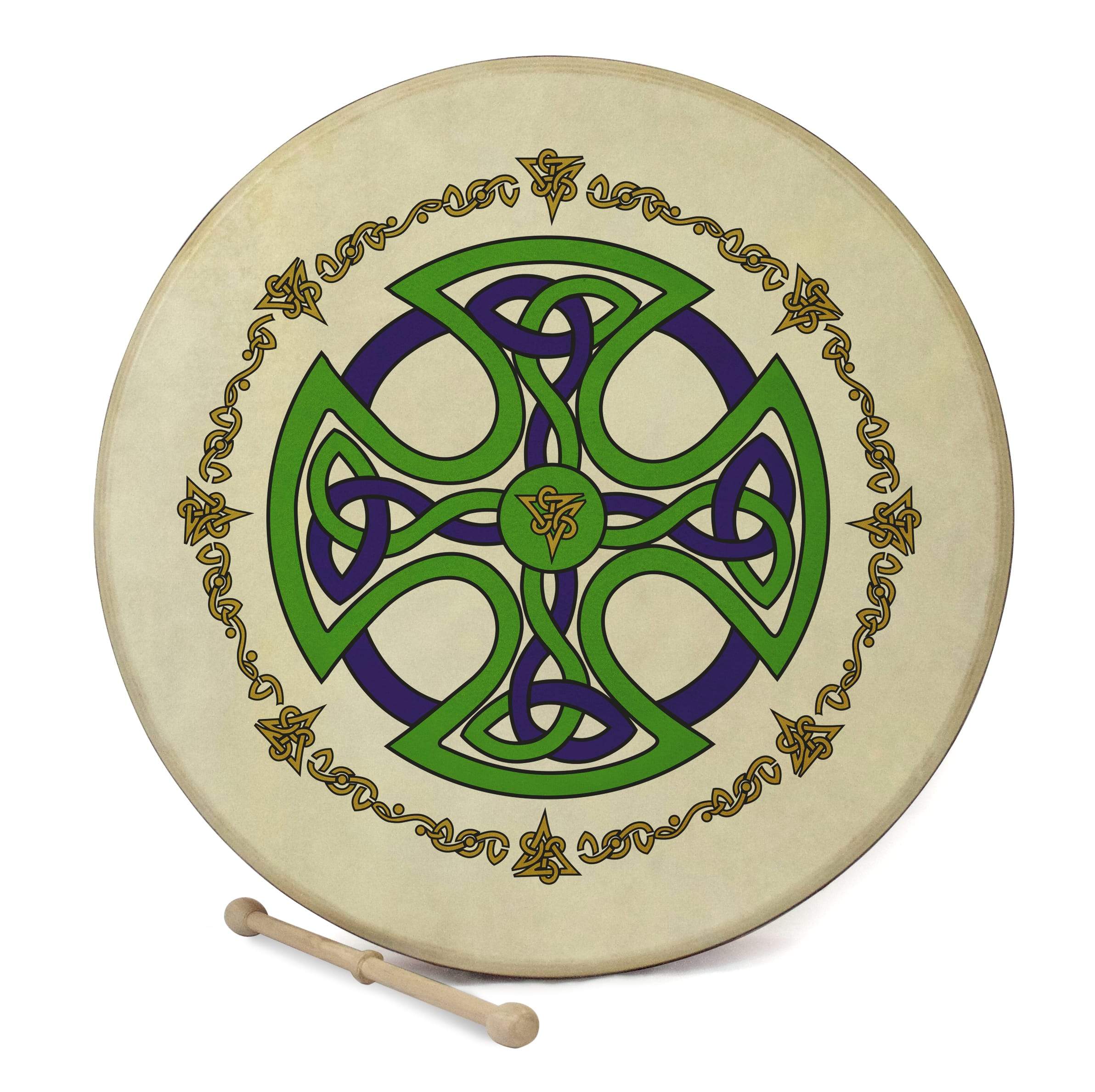 18'' Bodhran - Brosna Cross Design