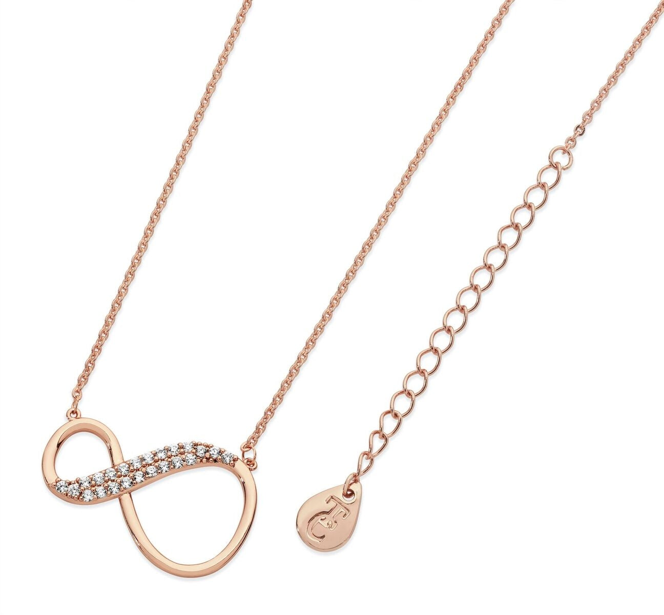 Rose Gold Infinity Shape Bailey and Brroke Pendant