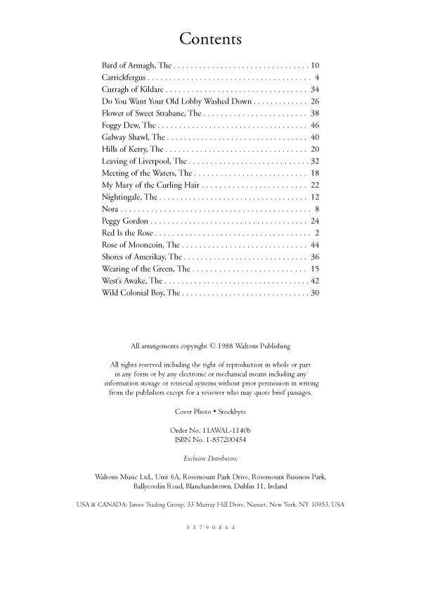 Great Irish Songs & Ballads (Piano, Vocal, Guitar) | Vol 2