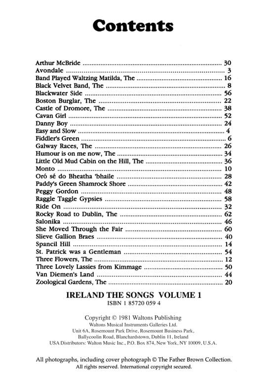 Ireland the Songs | Vol 1