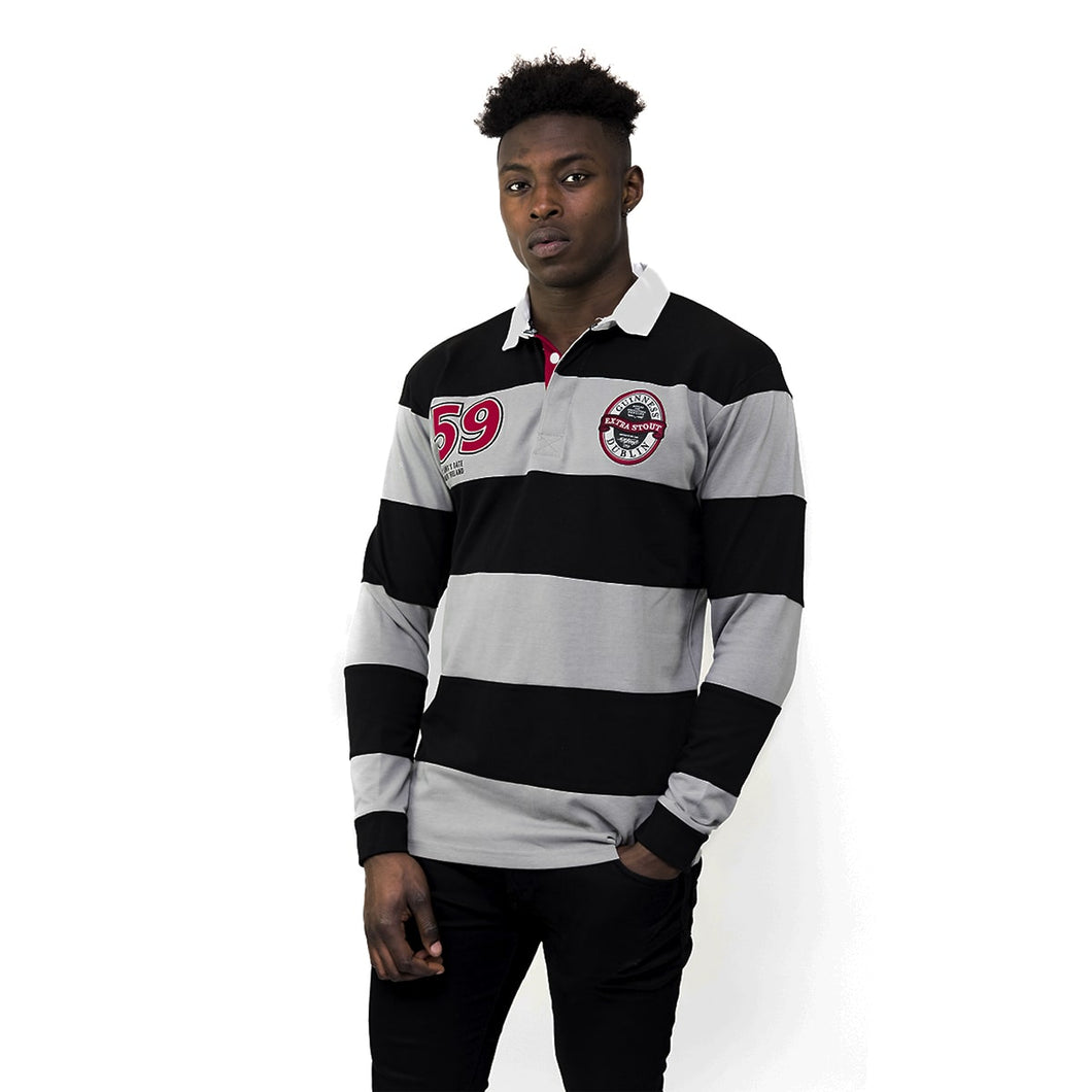 Grey and Black Striped Rugby
