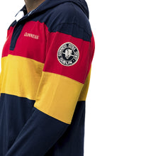 Load image into Gallery viewer, Navy Panelled Hooded Rugby Jersey
