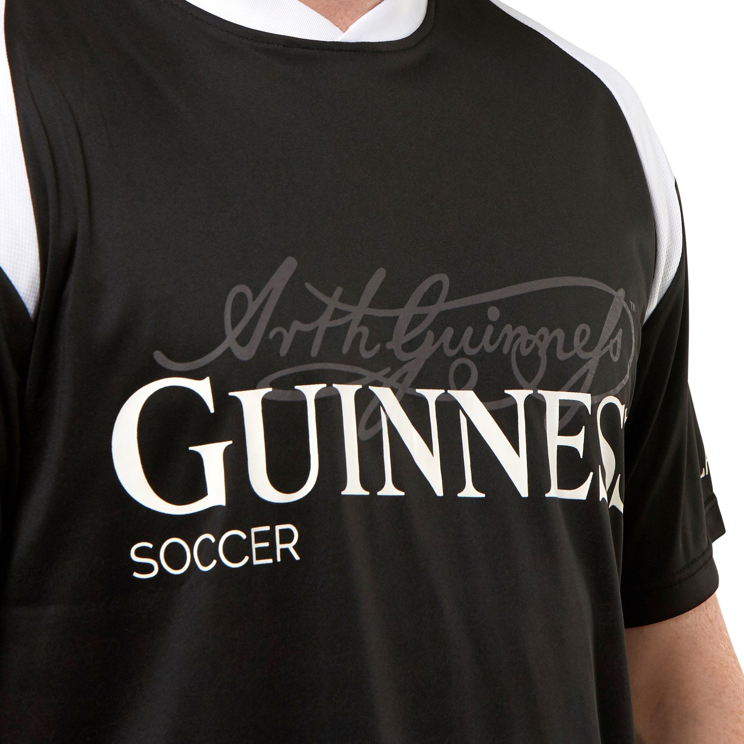 Black and White Soccer Jersey with Arthur Signature
