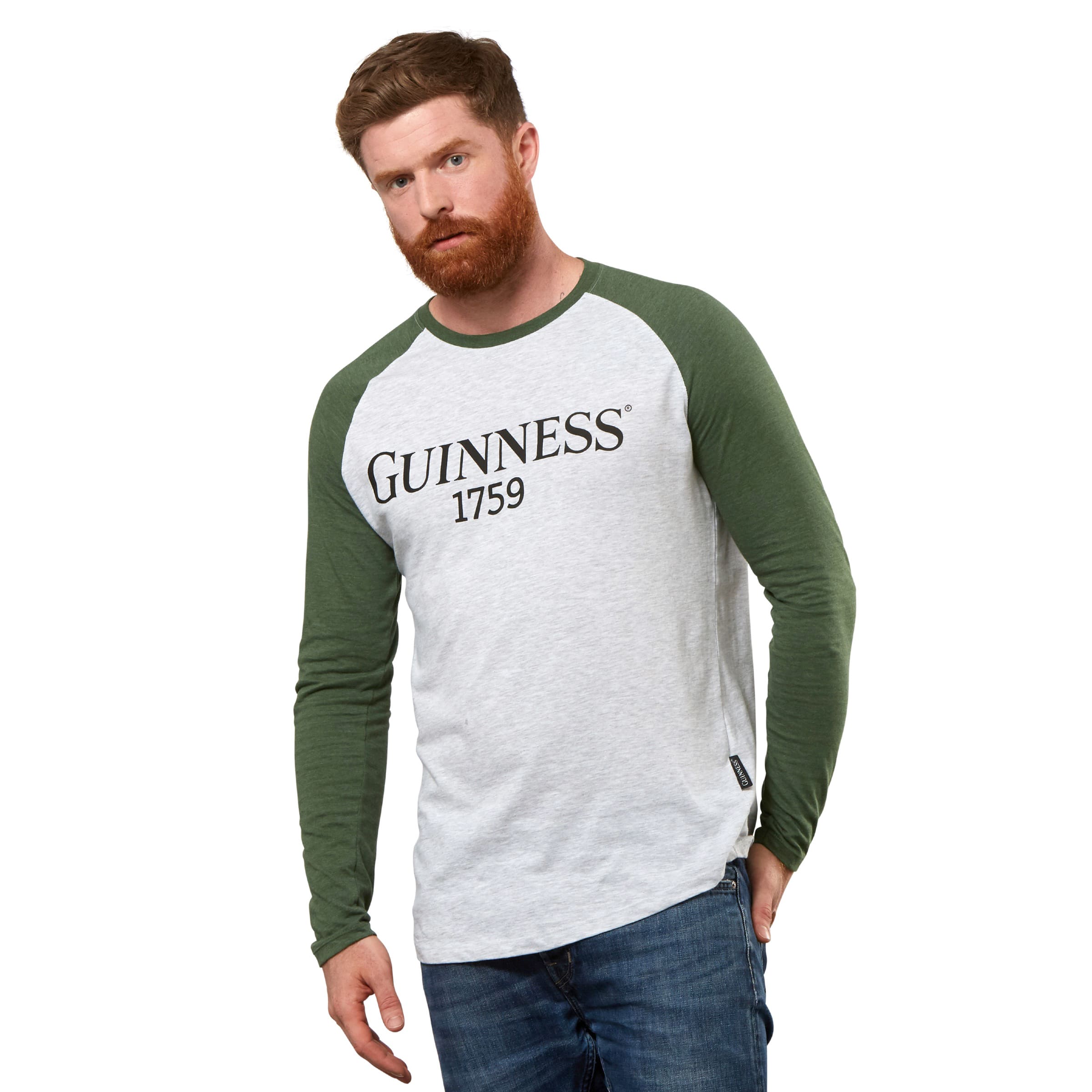 Heathered Gray Baseball Long Sleeved Tee