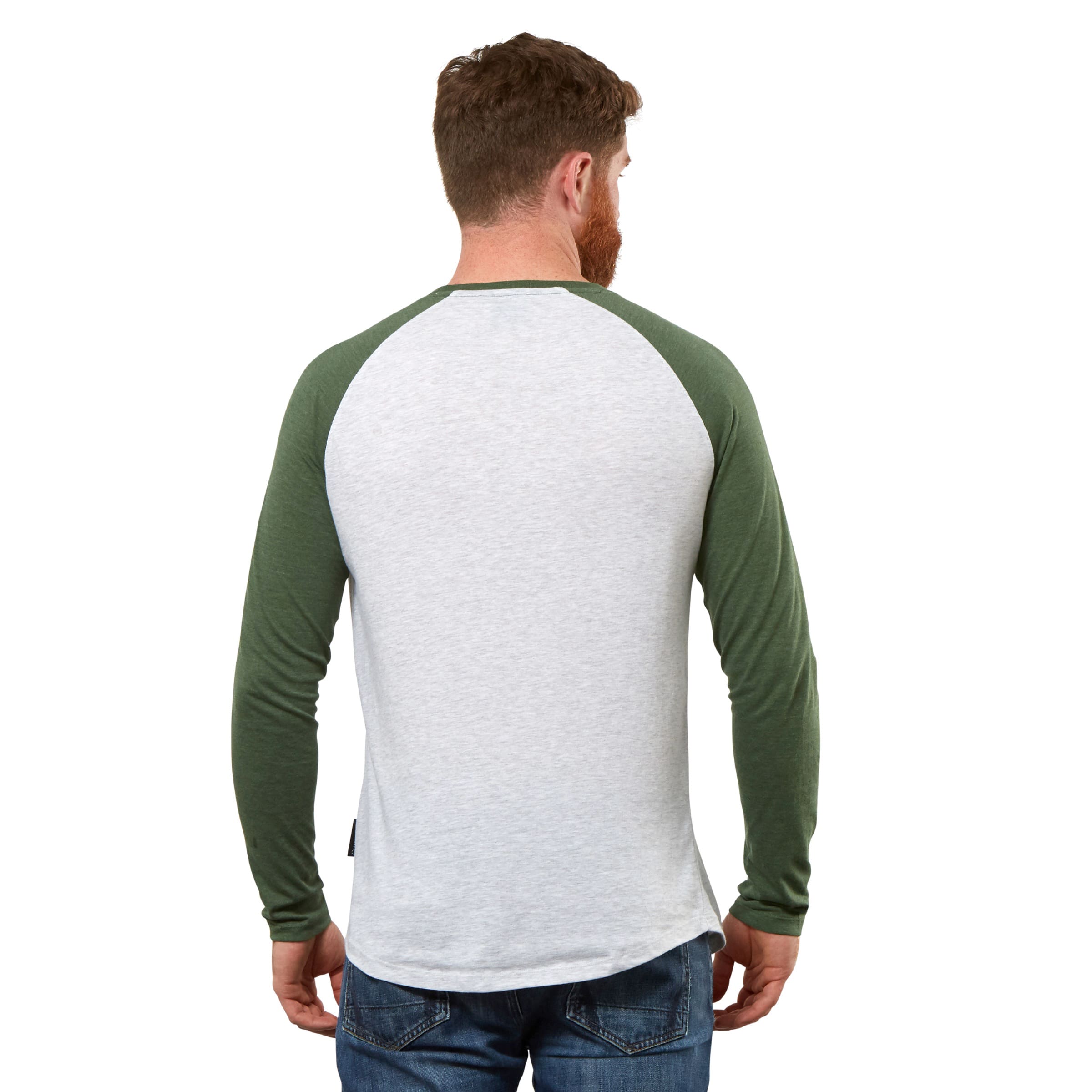 Heathered Gray Baseball Long Sleeved Tee