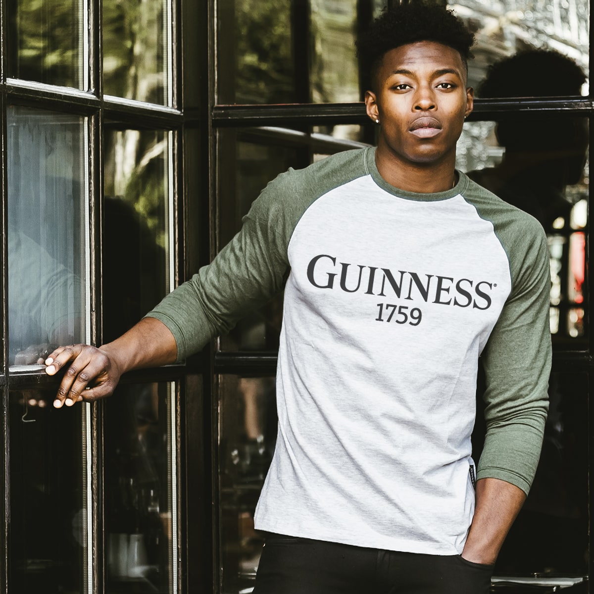 Heathered Gray Baseball Long Sleeved Tee