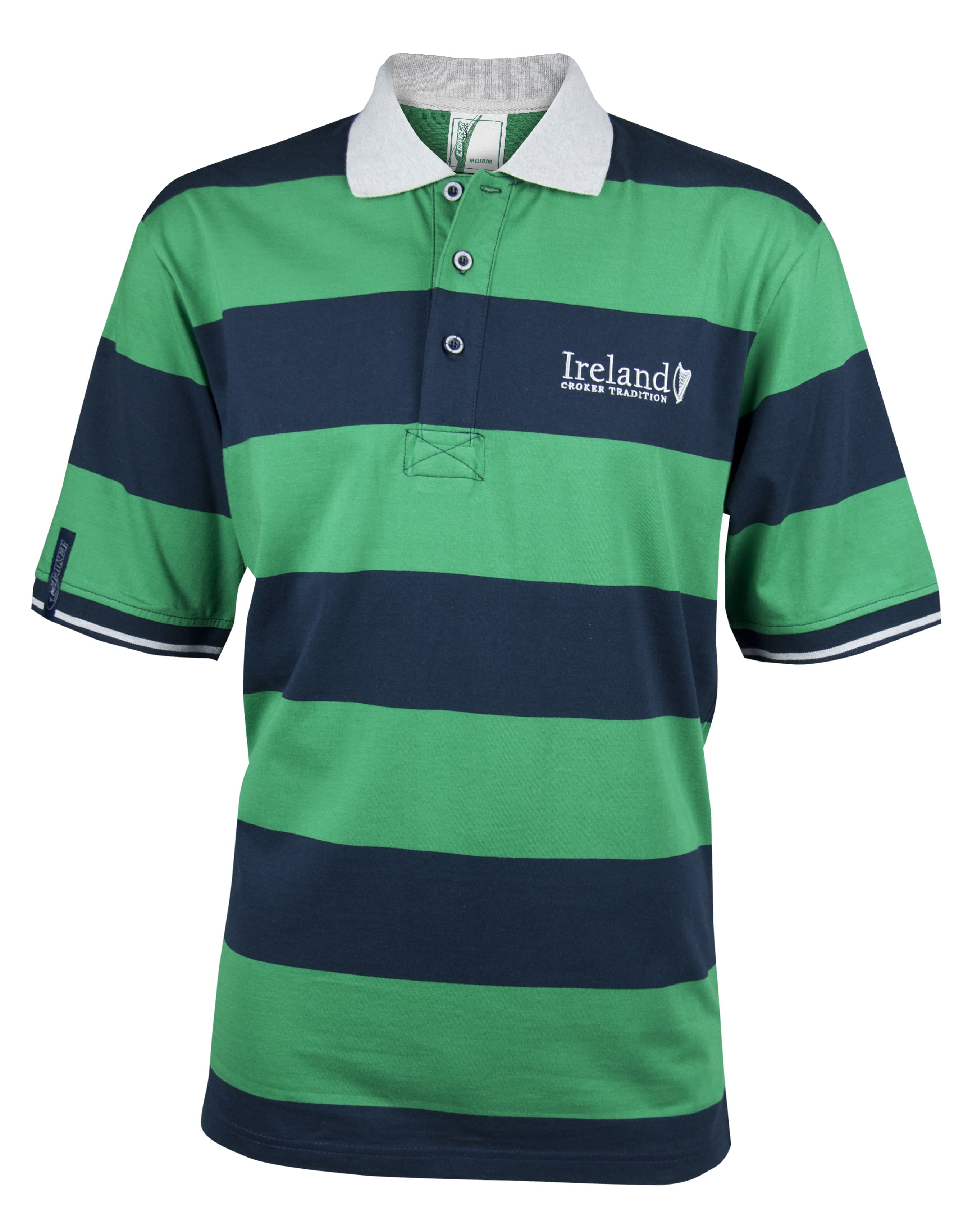 Striped Harp Casual Golf Shirt
