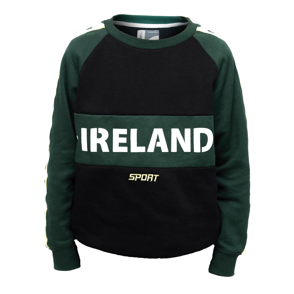 Green & Black Kids Crew Neck