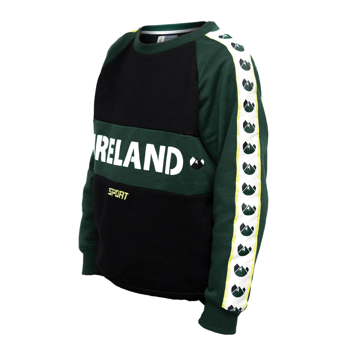 Green & Black Kids Crew Neck