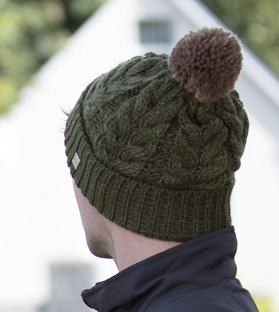 Dark Green Bobble Hat