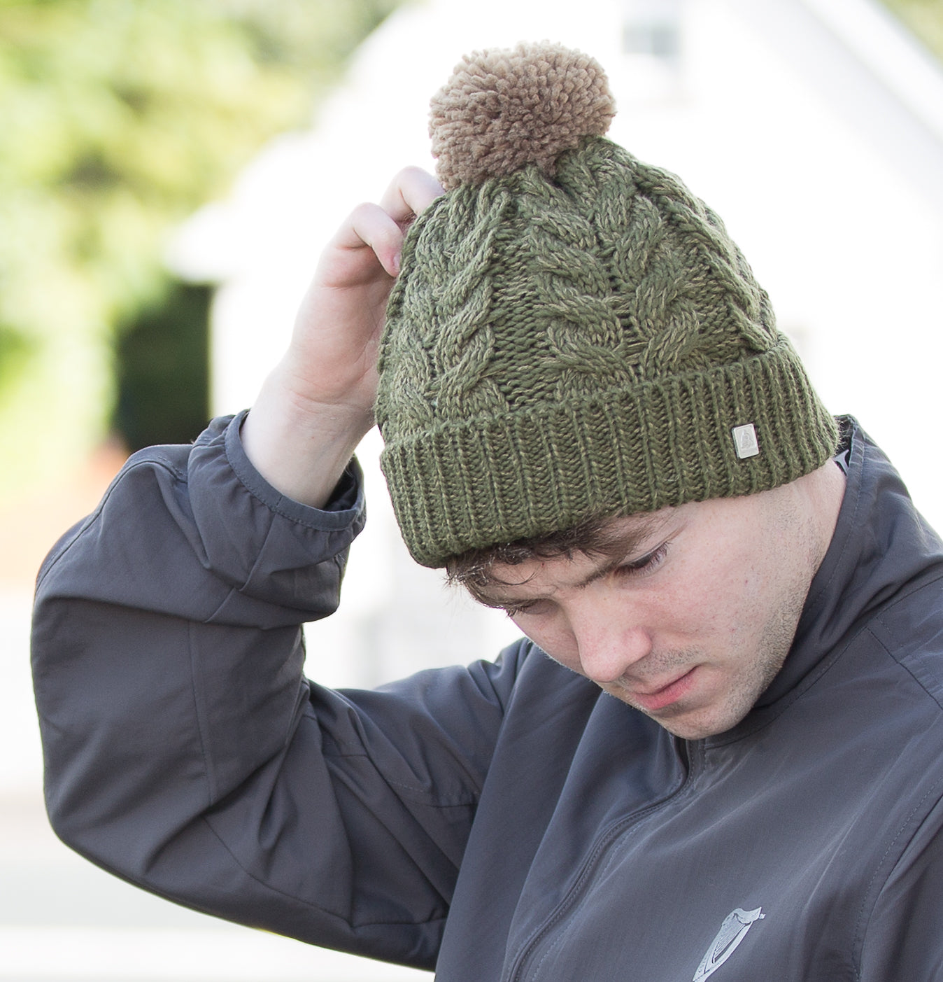 Dark Green Bobble Hat