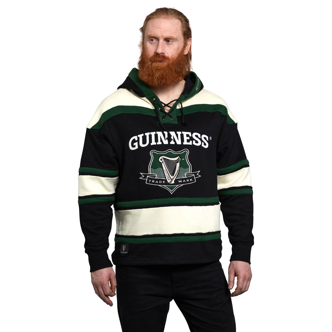 Green Hockey Style Hooded Sweatshirt