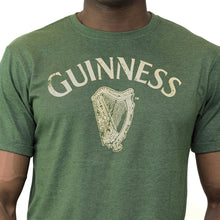 Load image into Gallery viewer, Green Vintage Heathered Harp Tee
