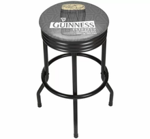 Load image into Gallery viewer, Guinness Black Ribbed Bar Stool - Line Art Pint
