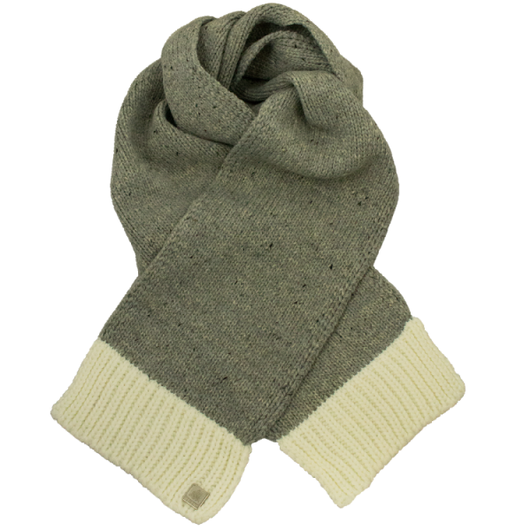 White and Gray Contrast Scarf