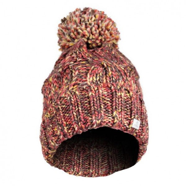 Magenta Multicolored Bobble Hat