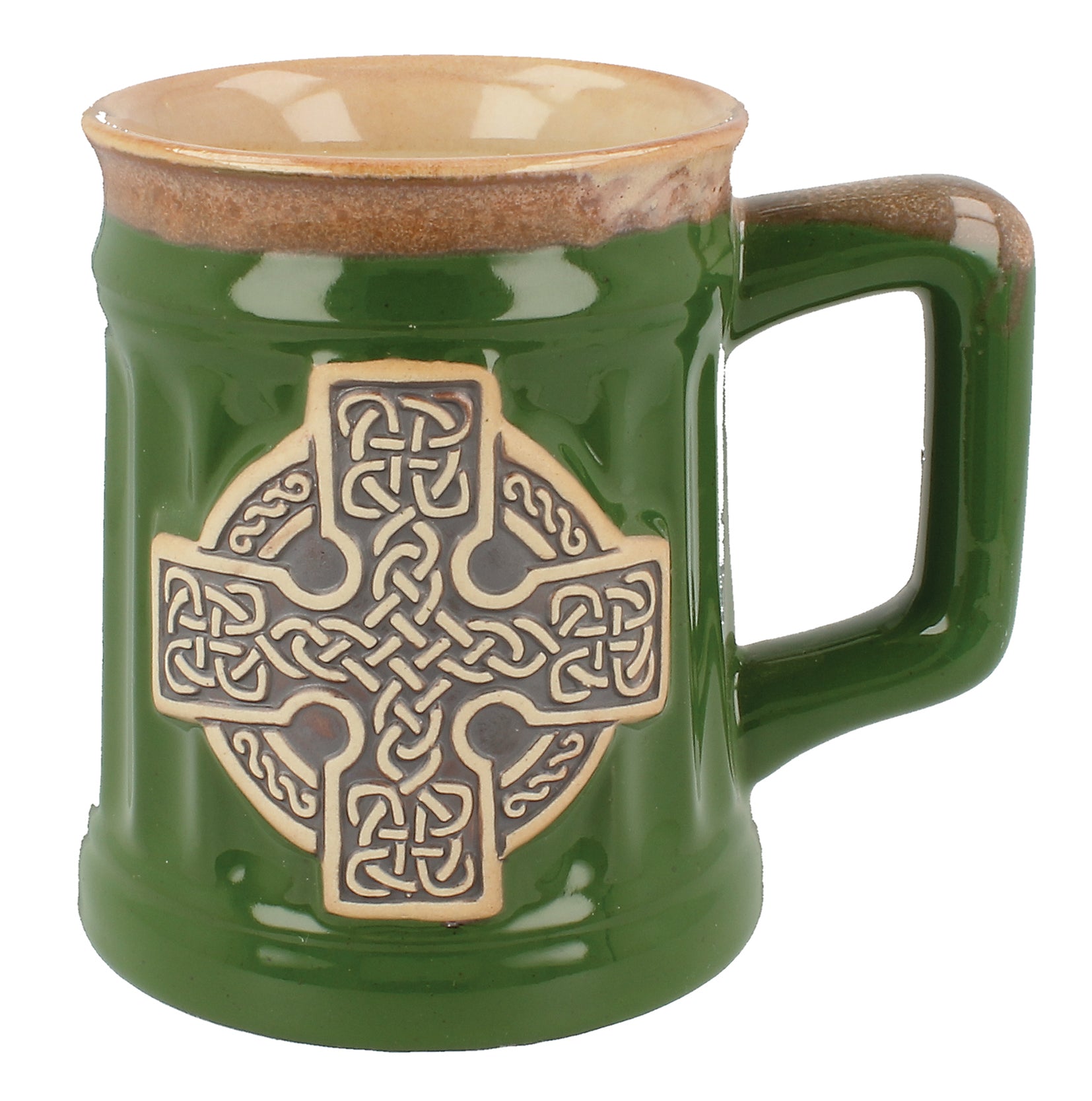 Celtic Cross Pottery Mug
