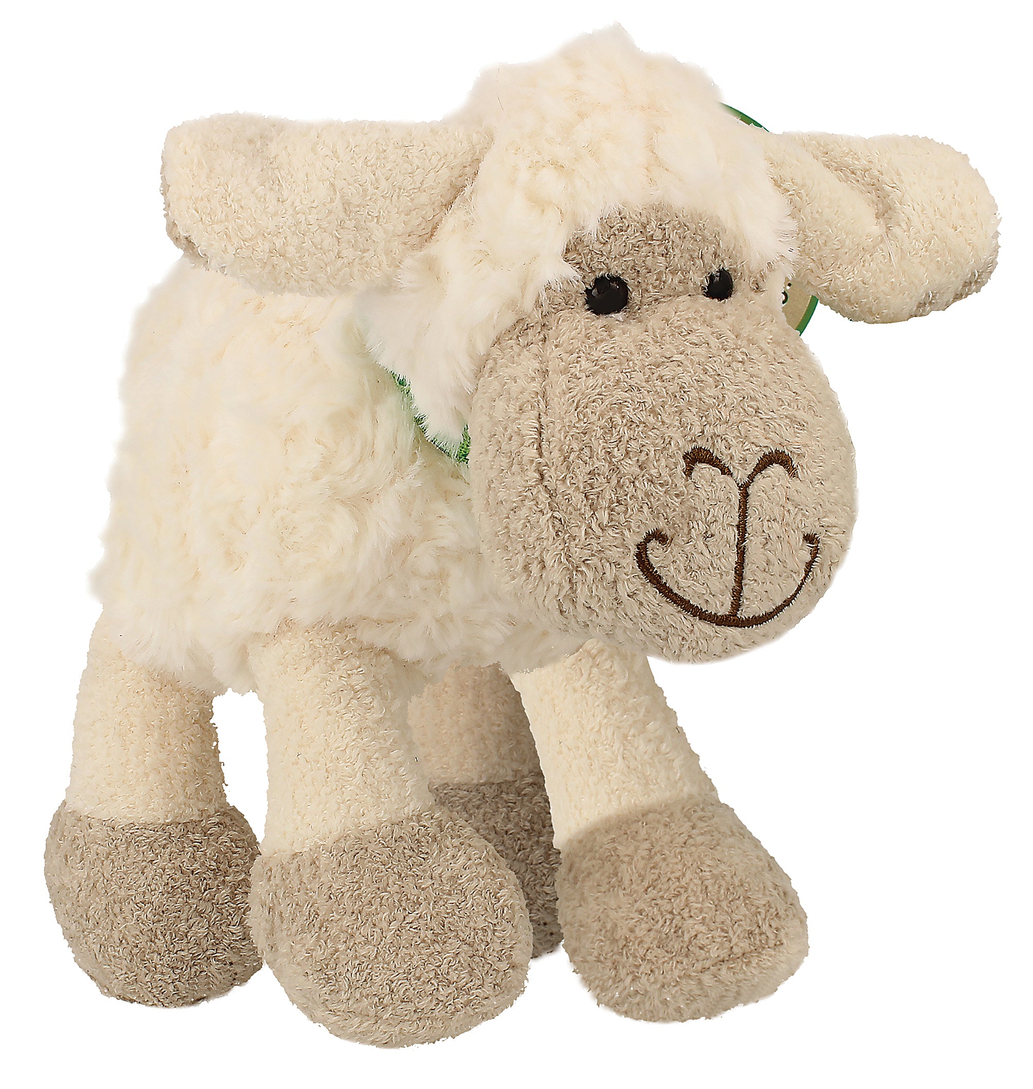 Irish Soft Toy Sheep with Bow - Large Cream