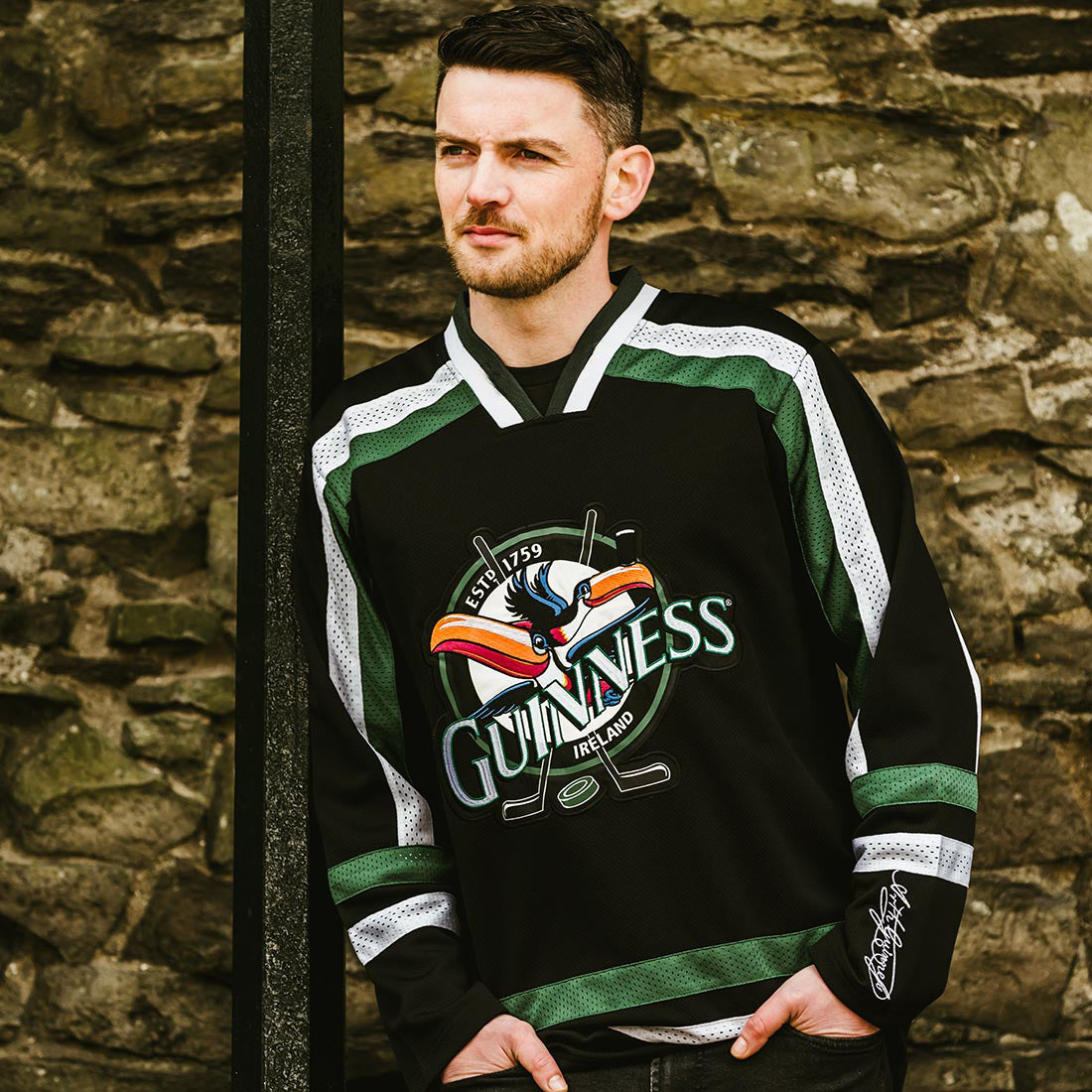 Toucan Hockey Jersey Black and Green